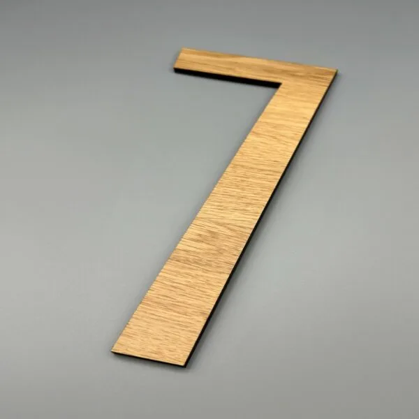 7 - Numéro d'étage - Chêne massif