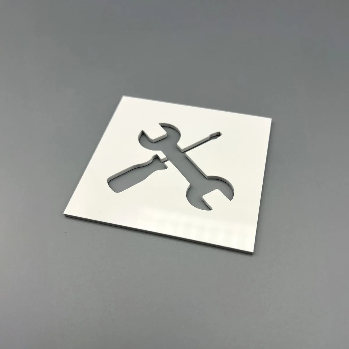 Pictogrammes en plexi blanc